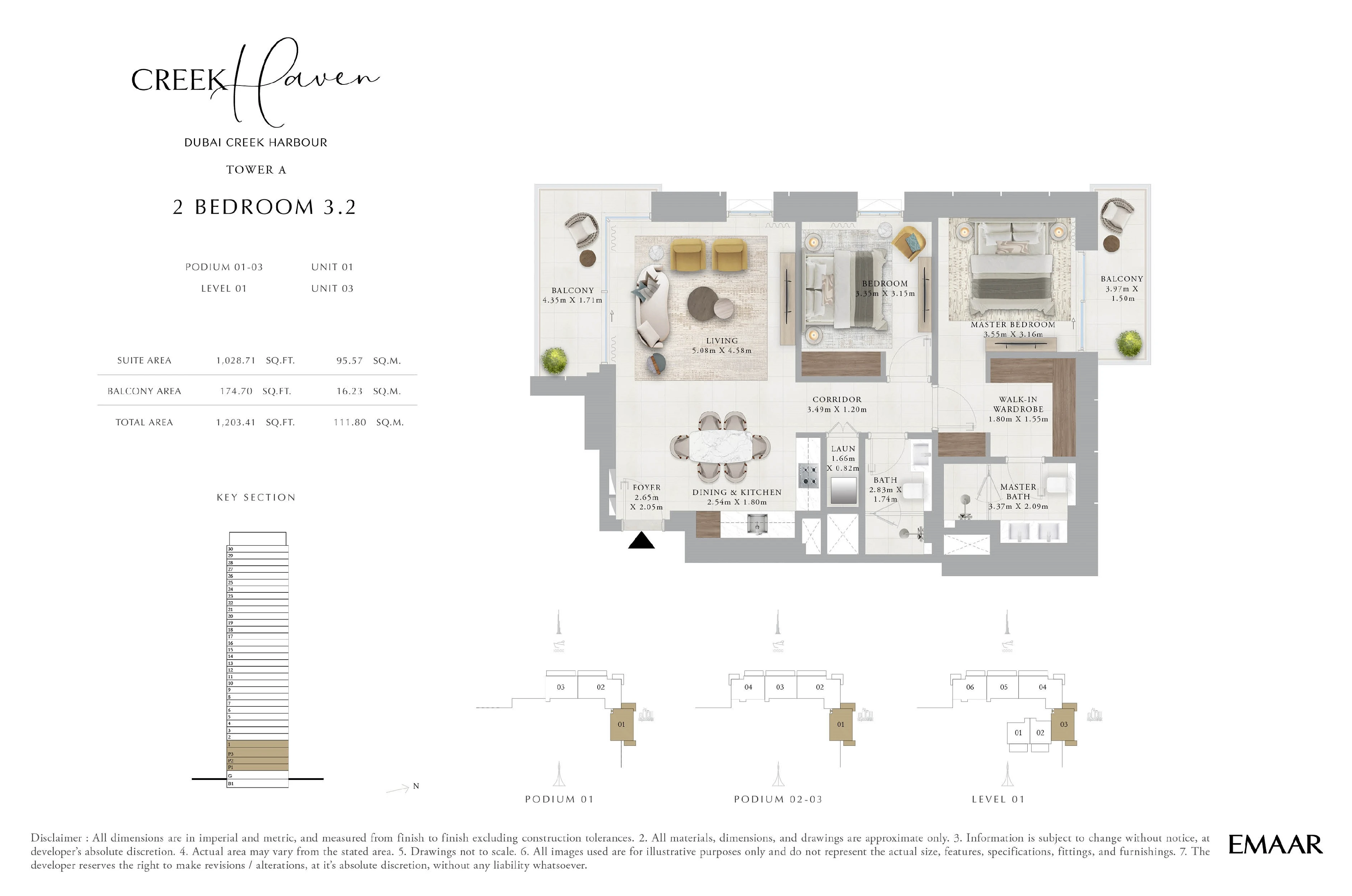 1 Bedroom floor plan